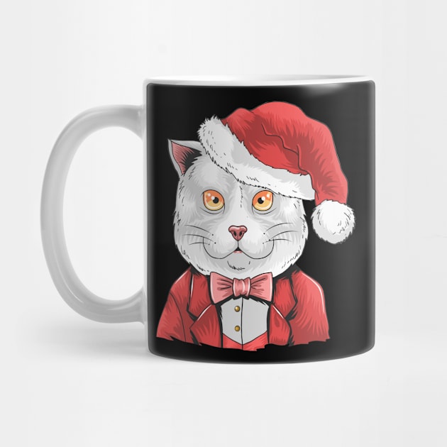 Christmas Cat Santa Hat by CoApparel